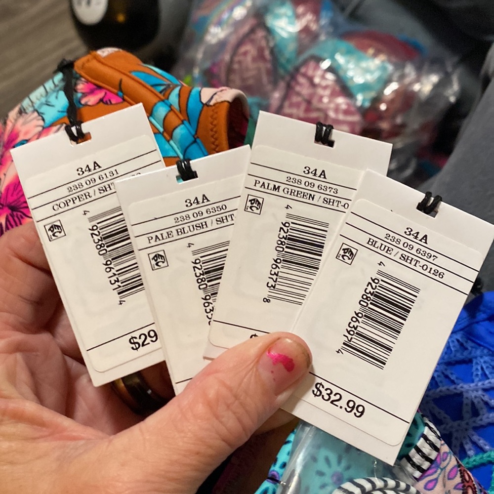 Shade Shore Bikini Swimsuit Top 34A. Lot Of 4 - Picture 7 of 7